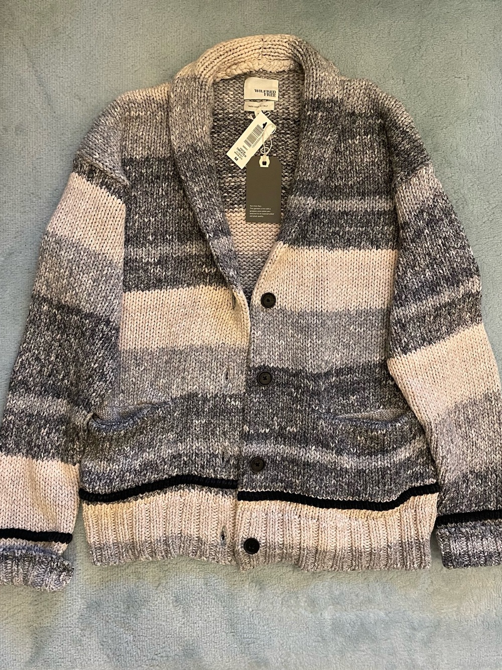 BNWT Wilfred Free Hosk Striped Chunky Knit Cardigan